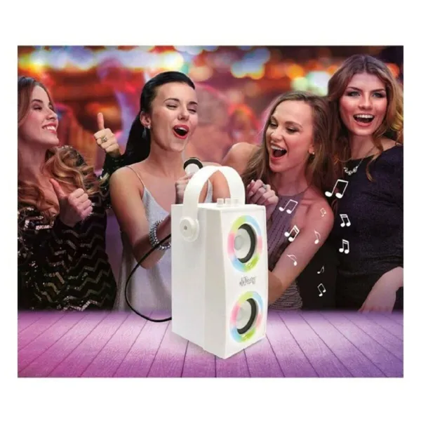 Portable Bluetooth Speaker with Microphone iParty Lexibook BTP180Z White Bluetooth