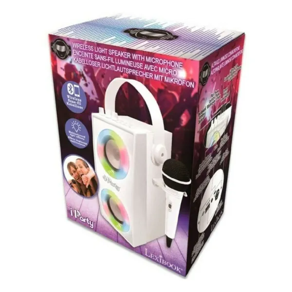 Portable Bluetooth Speaker with Microphone iParty Lexibook BTP180Z White Bluetooth