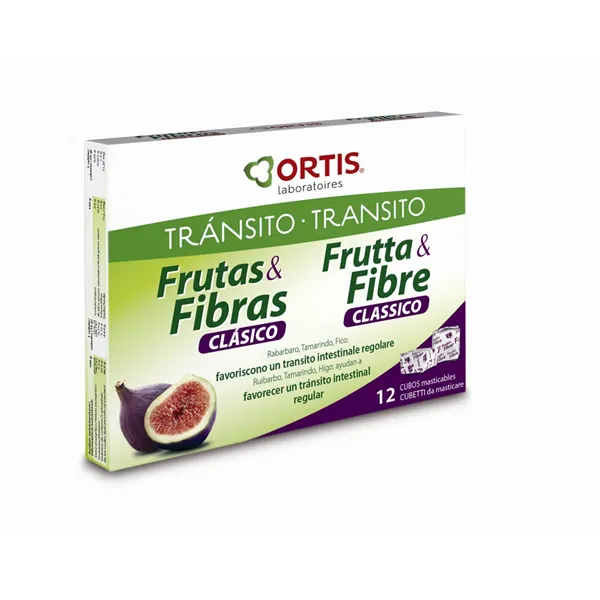 Ortis Fruits y Fibre Classic 12 Chewable Cubes