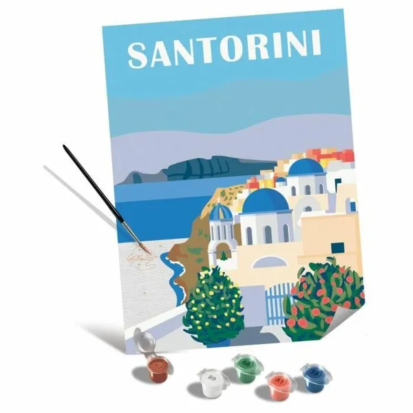 Gleznošanas pēc skaitļiem komplekts Ravensburger Santorini 30 x 40 cm