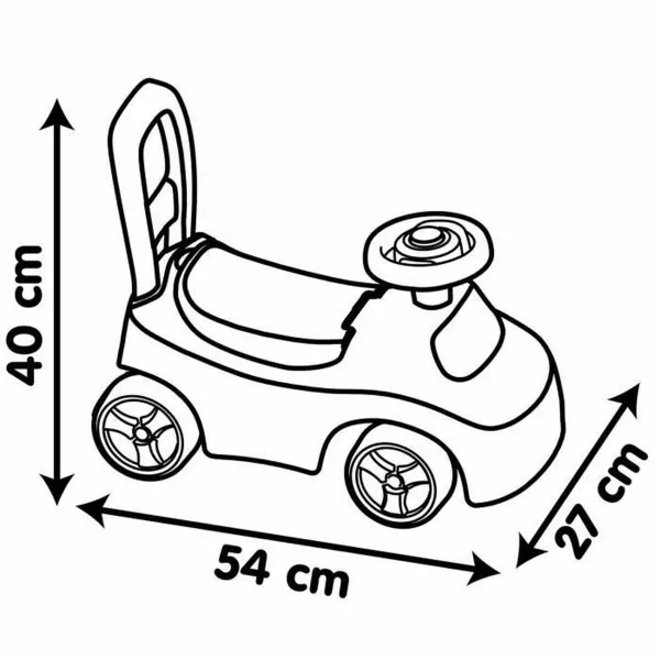 Kolmratas Smoby Must Punane 2-in-1