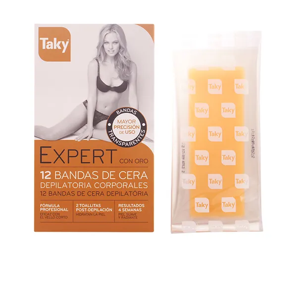 Taky Expert Con Oro Bandas De Cera Corporales 12uds