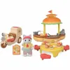Action Figure Sylvanian Families Puesto de hamburguesas - Papa Latte Cat y Scooter 30 Pieces