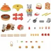 Nukkekodin tarvikkeet Sylvanian Families Puesto de hamburguesas - Papa Latte Cat y Scooter 30 Kappaletta