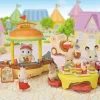 Nukkekodin tarvikkeet Sylvanian Families Puesto de hamburguesas - Papa Latte Cat y Scooter 30 Kappaletta