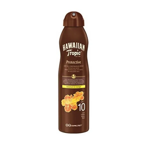 Hawaiian Tropic Protective Dry Oil Continous Spray Spf10 180ml