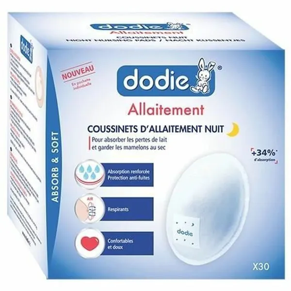 Apsauginiai diskai laktacijai Dodie 30 pcs