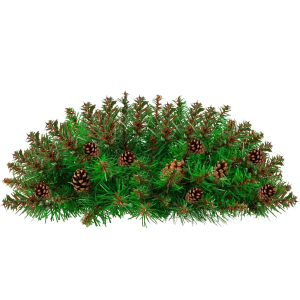 Christmas wreath Springos CA1439, 45 cm artificial door decoration with pinecones, green