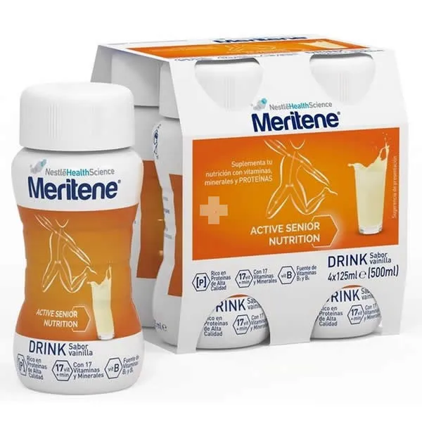 Meritene Active Senior Nutrition Drink Sabor Vainilla 4x125ml