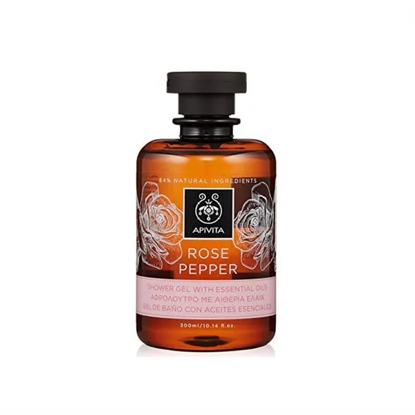 Apivita Rose Pepper Shower Gel with Essential Oils 300ml