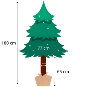 Artificial Christmas Tree Springos CT0111, Diamond Trunk Tree 180 cm