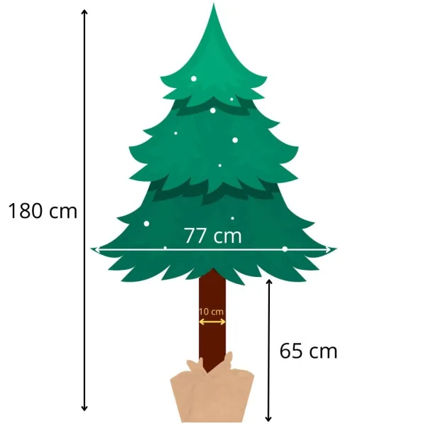 Dirbtinė eglutė Springos CT0111, deimantinė eglė ant kamieno 180 cm