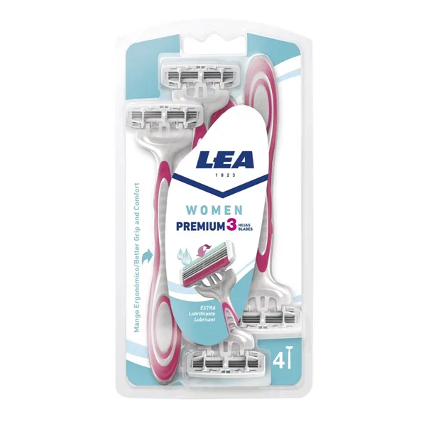 Lea Women Premium 3 Blades Disposable Blades 4 Units