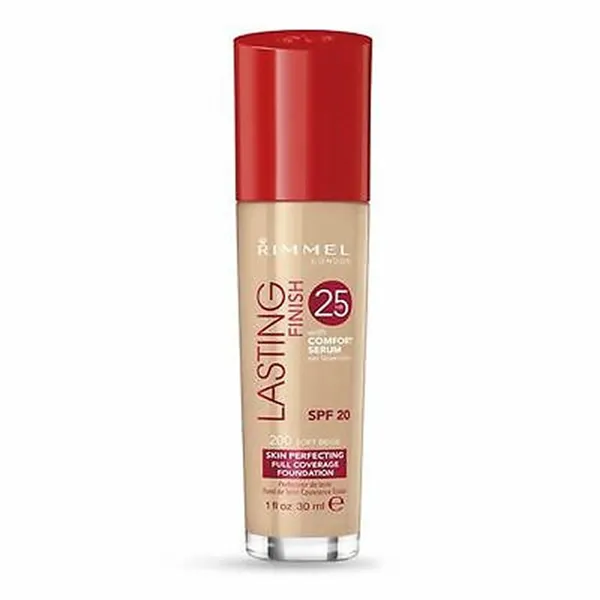 Rimmel Lasting Finish 25H Foundation With Comfort Serum 200 Soft Beige 