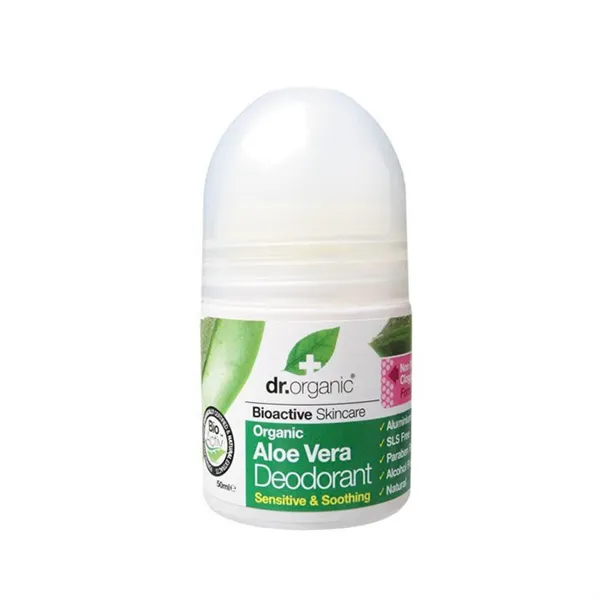 Dr Organic Aloe Vera Deodorant Roll On 50ml 