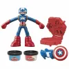 Пластилиновая игра Play-Doh Capitán América Set Stamper Shield Разноцветный