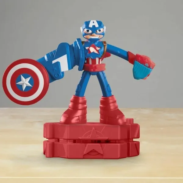 Пластилиновая игра Play-Doh Capitán América Set Stamper Shield Разноцветный