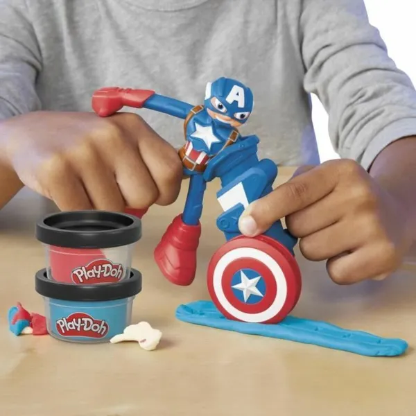 Пластилиновая игра Play-Doh Capitán América Set Stamper Shield Разноцветный