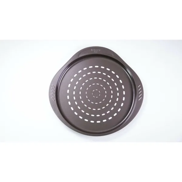 Pizza Mould Pyrex Brown Black Metal