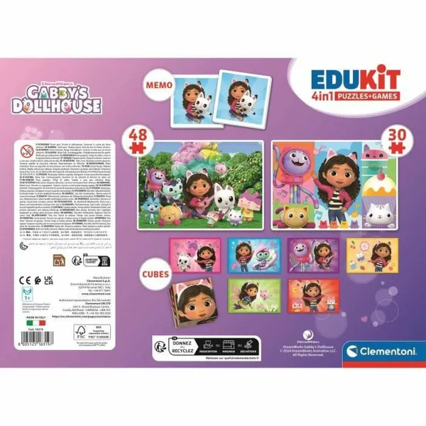 Interactive Toy for Babies Clementoni Edukit 4 en 1 Gabby y la casa mágica