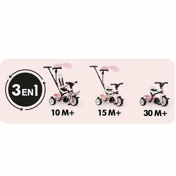 Трицикл Smoby Paseo para bebés Розовый