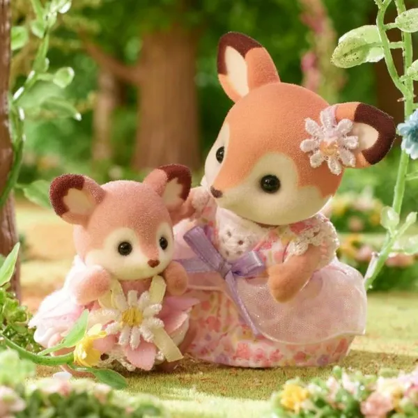 Figuuri, jossa liikkuvat raajat Sylvanian Families Ciervo bebé y columpio eläimet