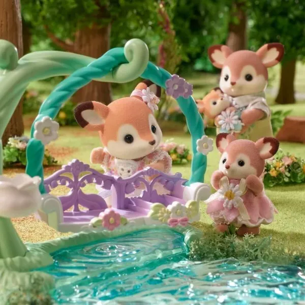 Sujungiama dalis Sylvanian Families Ciervo bebé y columpio gyvūnai