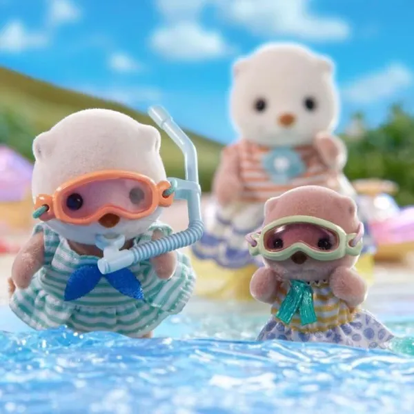 Sujungiama dalis Sylvanian Families Las hermanas nutrias marinas gyvūnai