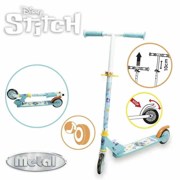 Скейт Smoby Stitch 2R Синий Металл Пластик