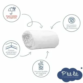 Cot protector P'TIT LIT 70 x 140 cm White 25 Pieces (25 Units)
