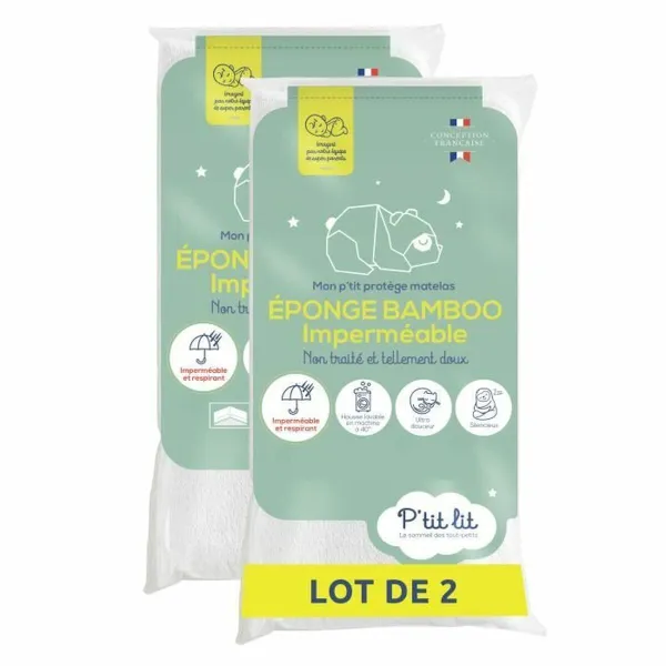 Cot protector P'TIT LIT 70 x 140 cm White 25 Pieces (25 Units)