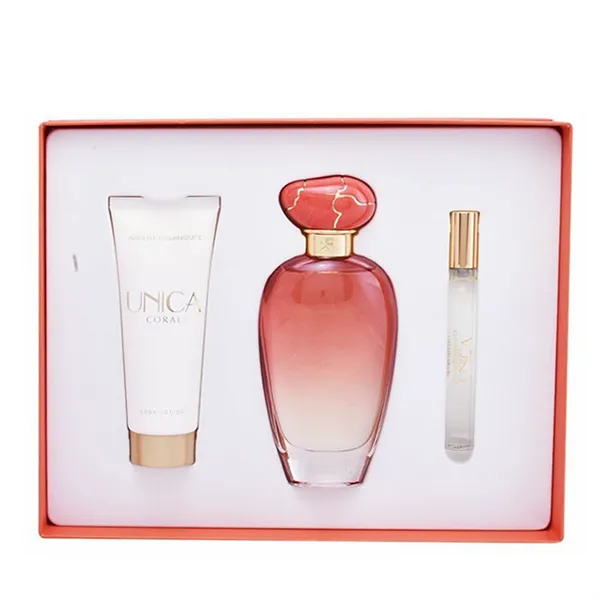 Adolfo Dominguez Única Coral Eau De Toilette Spray 100ml Set 3 Pieces