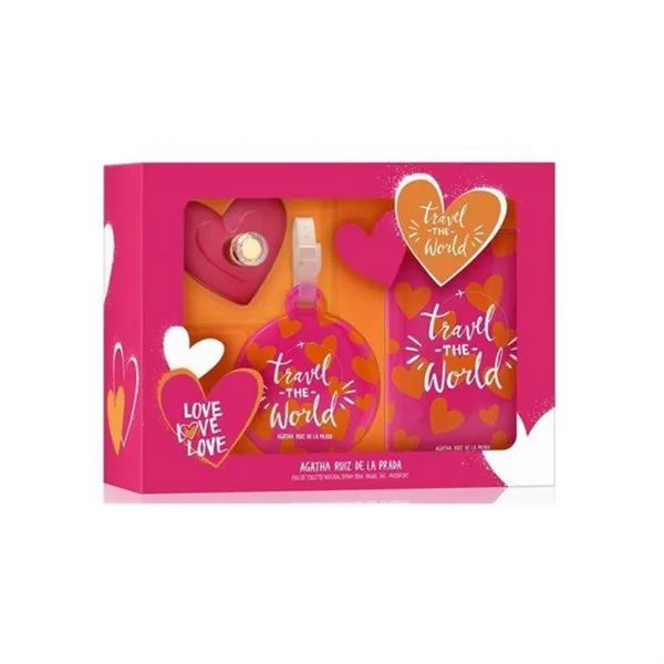 Agatha Ruiz De La Prada Love Love Love Eau De Toilette Spray 50ml Set 3 Pieces