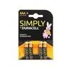 Duracell Simply Alkaline Batteries AAA LR06 / MN2400 4 Units