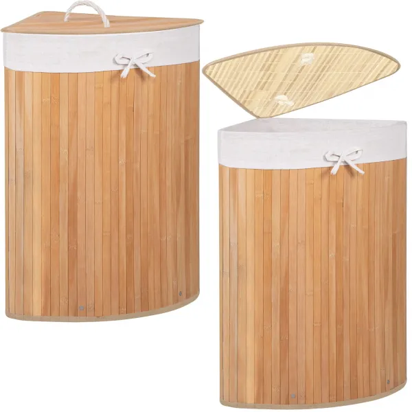 Bambuinen pyykkikori Springos HA0063 73l
