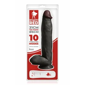 Realistic Vibrator Captain Red Black 31 cm