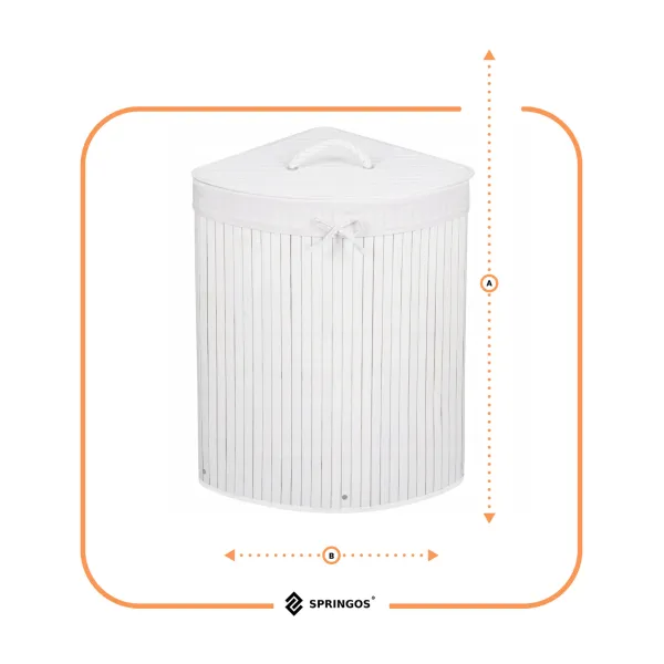 Bamboo laundry basket Springos HA0065 73l