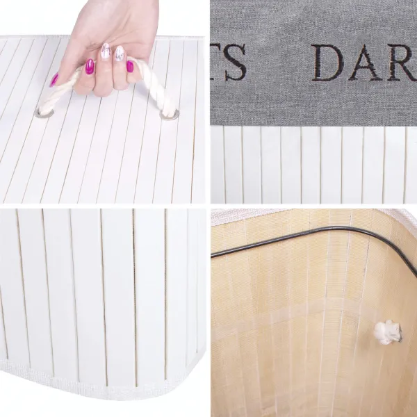 Bamboo laundry basket Springos HA0070 100L