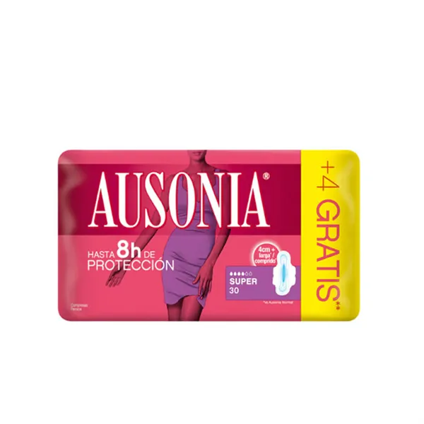 Ausonia Super With Wings Sanitary Towels 30 Units