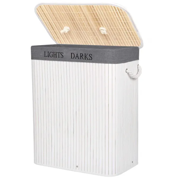 Bamboo laundry basket Springos HA0070 100L