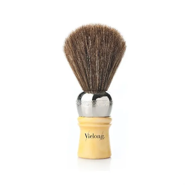 Vielong Professional Horse Hair Barber Brush 21mm Brown