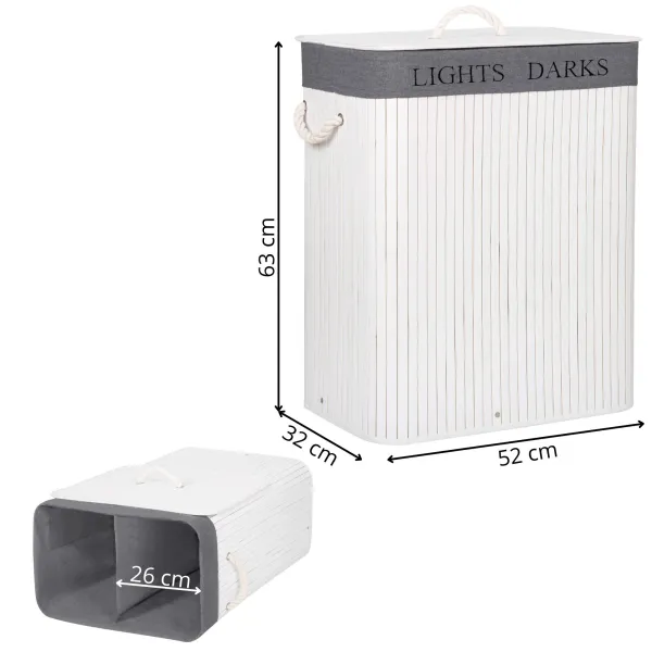 Bambusest pesukorv Springos HA0070 100L