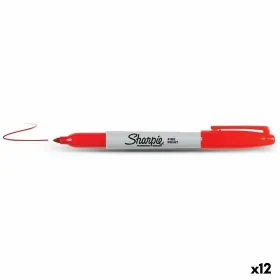 Permanentais marķieris Sharpie Fine Point Sarkans (12 gb.)