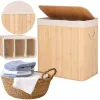 Бамбуковая корзина для белья Springos HA0154 150л