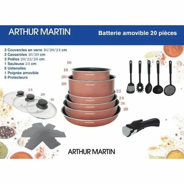 Katlu komplekts Arthur Martin   20 Daudzums