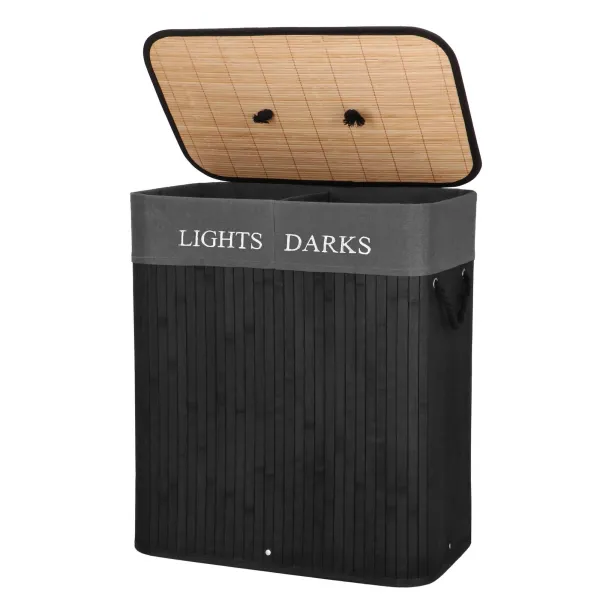 Bamboo laundry basket Springos HA0156 100l