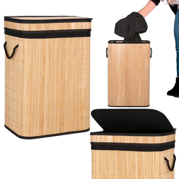 Bambu pyykkikori Springos HA0157 72l