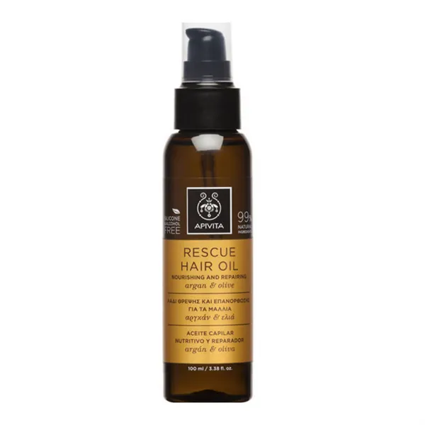 Apivita Rescue Hair Oil With Argan Oil And Olive 150ml