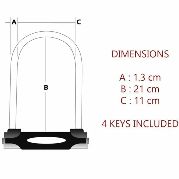 Võtmega tabalukk Master Lock Punane