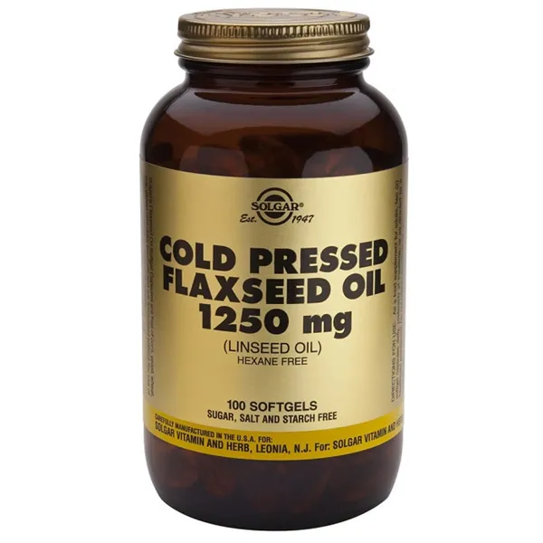 Solgar Cold Pressed Flaxseed Oil 1250mg 100 Softgels